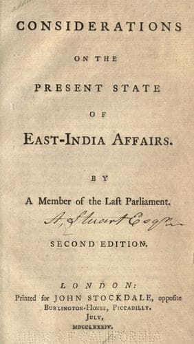 Considerations on the present state of East-India affairs
