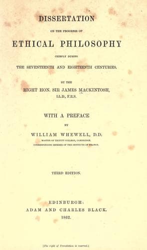 Dissertation on the progress of ethical philosophy