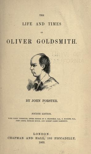The life and times of Oliver Goldsmith