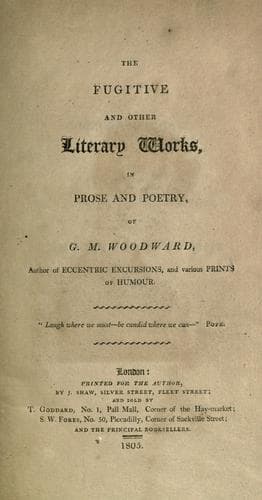 The fugitive and other literary works in prose and poetry