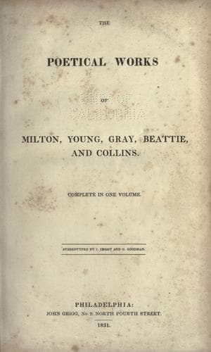 The poetical works of Milton, Young, Gray, Beattie, and Collins
