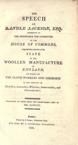 The speech of Randle Jackson, Esq