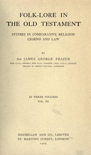 Folk-lore in the Old Testament
