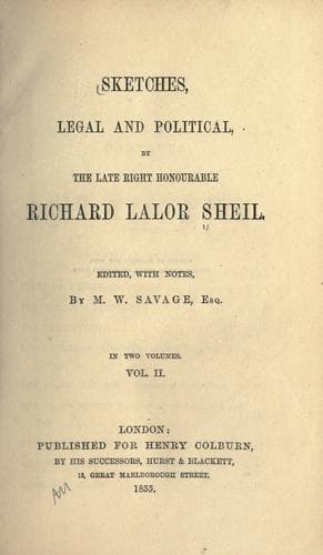 Sketches, legal and political