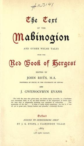 The text of the Mabinogion
