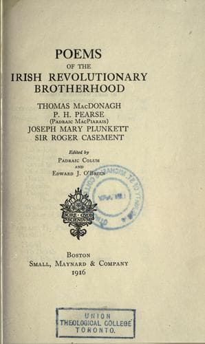 Poems of the Irish revolutionary brotherhood
