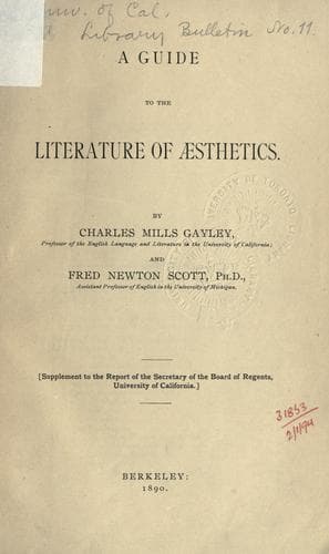 A guide to the literature of aesthetics