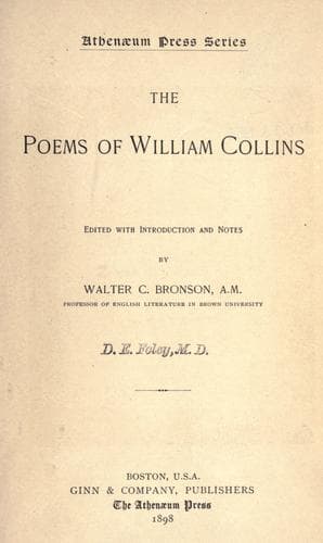 The poems of William Collins