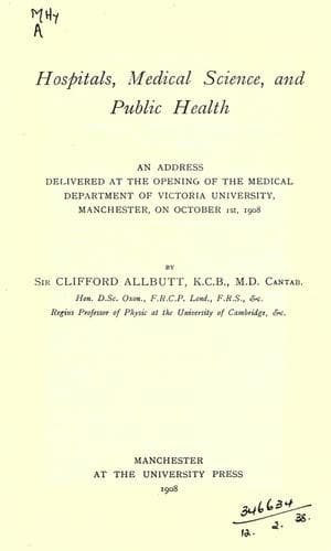 Hospitals, medical science and public health