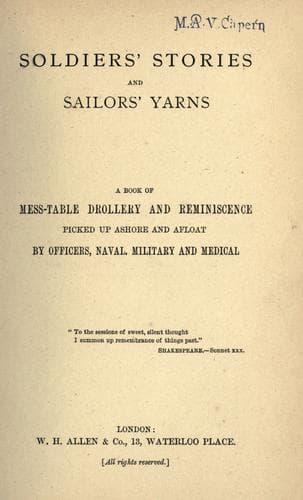 Soldiers' stories and sailors' yarns