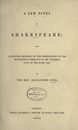 A few notes on Shakespeare