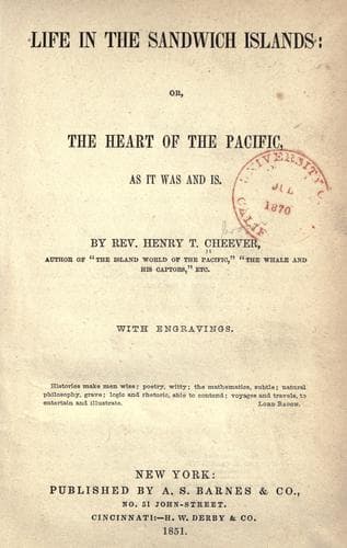 Life in the Sandwich Islands