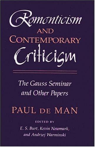 Romanticism and Contemporary Criticism