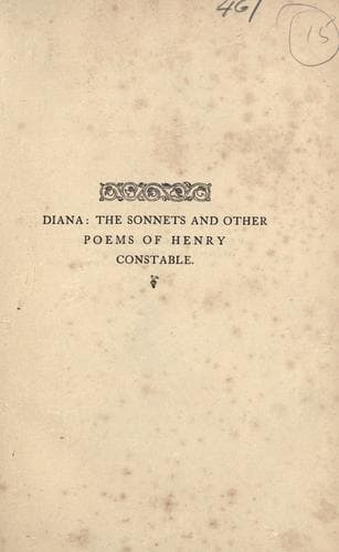 Diana: the sonnets and other poems