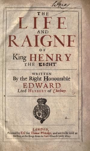 The life and raigne of King Henry the Eighth