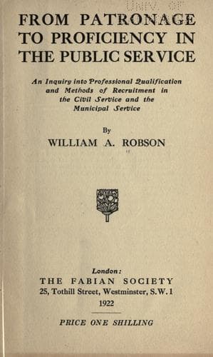 From patronage to proficiency in the public service