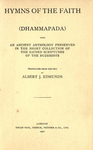Hymns of the faith (Dhammapada)