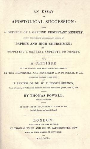 An Essay On Apostolical Succession