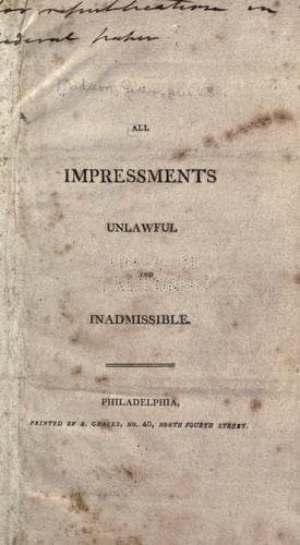All impressments unlawful and inadmissible