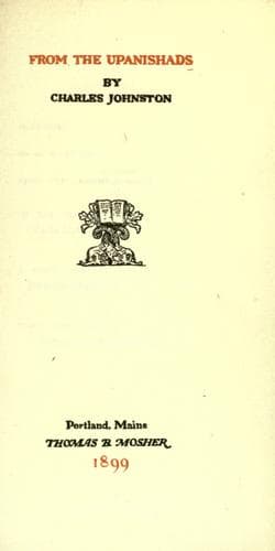 From the Upanishads