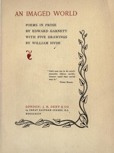 An imaged world, poems in prose