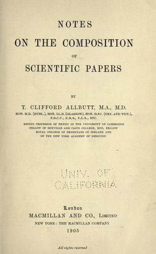 Notes on the composition of scientific papers