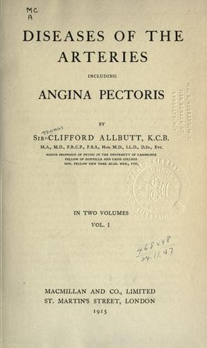 Diseases of the arteries