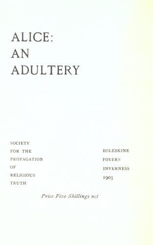 Alice, an adultery