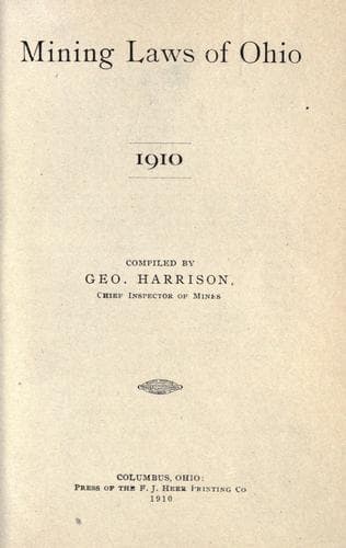 Mining laws of Ohio