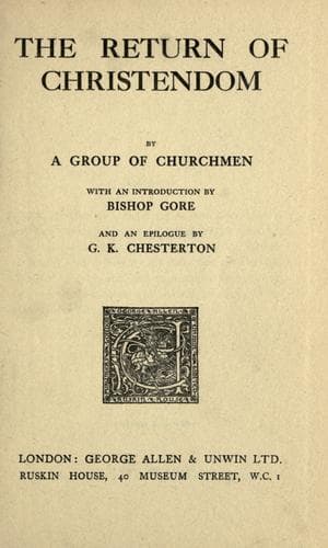 The Return of Christiandom
