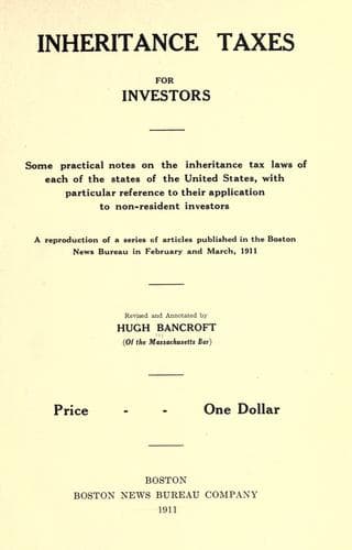 Inheritance taxes for investors