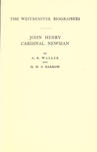John Henry, Cardinal Newman