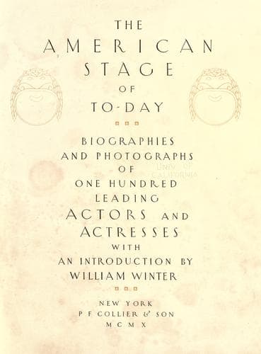 The American stage of to-day