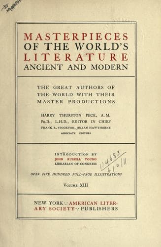 Masterpieces of the world's literature, ancient and modern