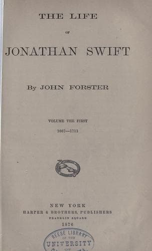 The life of Jonathan Swift