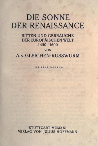 Die Sonne der Renaissance