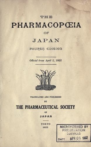 The pharmacopia of Japan