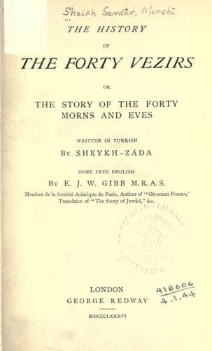 The history of the forty vezirs