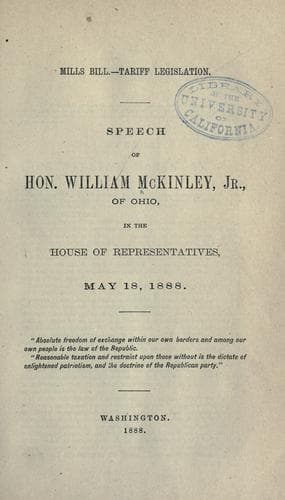 Mills bill-tariff legislation