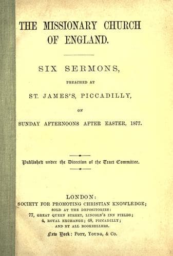 The missionary Church of England