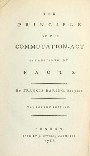 The principle of the Commutation act established by facts