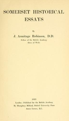 Somerset historical essays