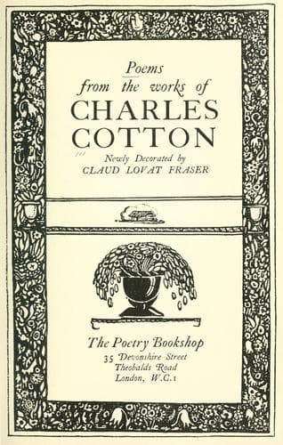 Poems from the works of Charles Cotton