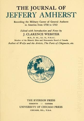 The journal of Jeffery Amherst