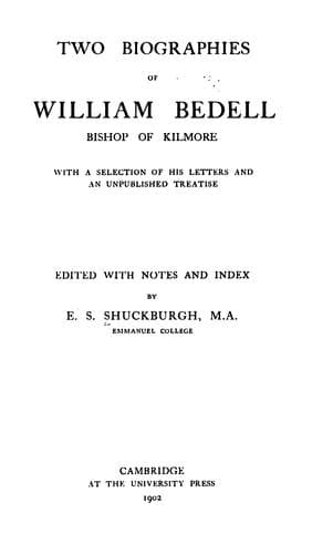 Two biographies of William Bedell, bishop of Kilmore