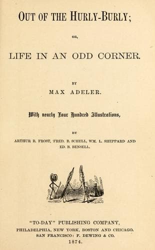 Out of the hurly-burly, or, Life in an odd corner