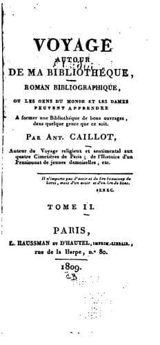 Voyage autour de ma bibliothéque
