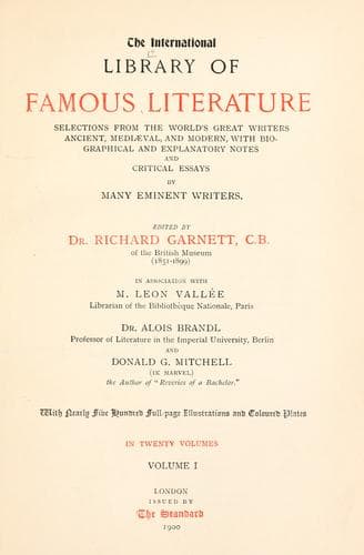 The International library of famous literature