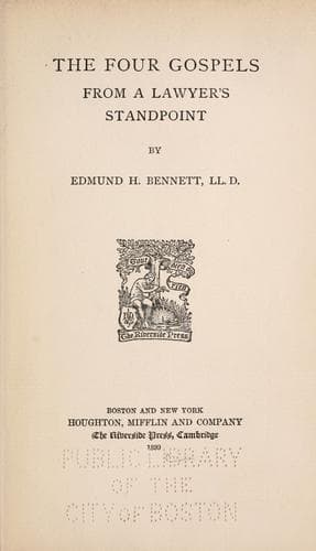 The four gospels from a lawyer's standpoint