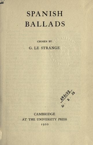 Spanish ballads